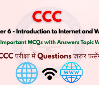 Introduction to Internet and WWW MCQs For CCC Topic Wise by VCC